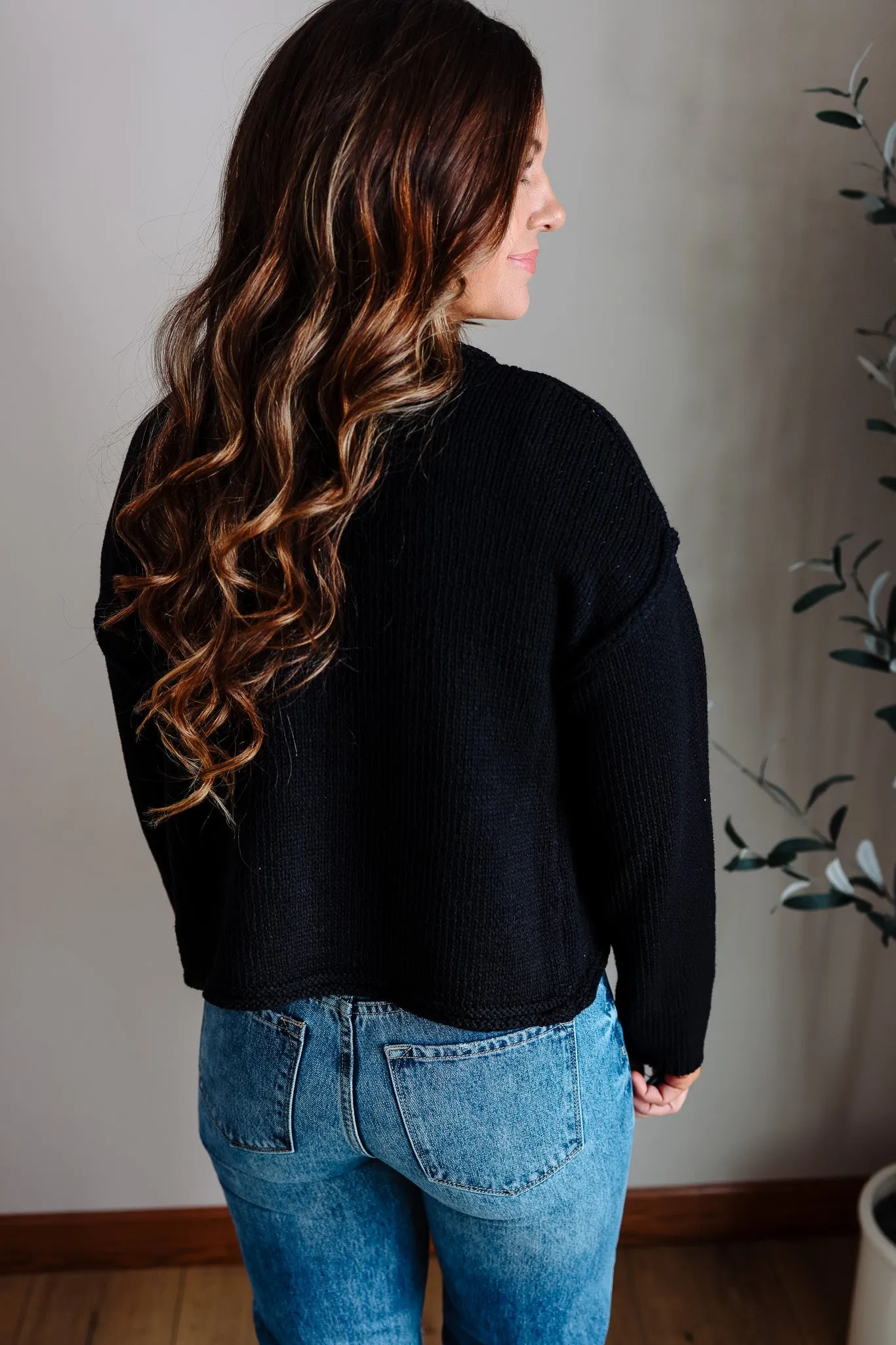 Ensley Button Cardigan - Black