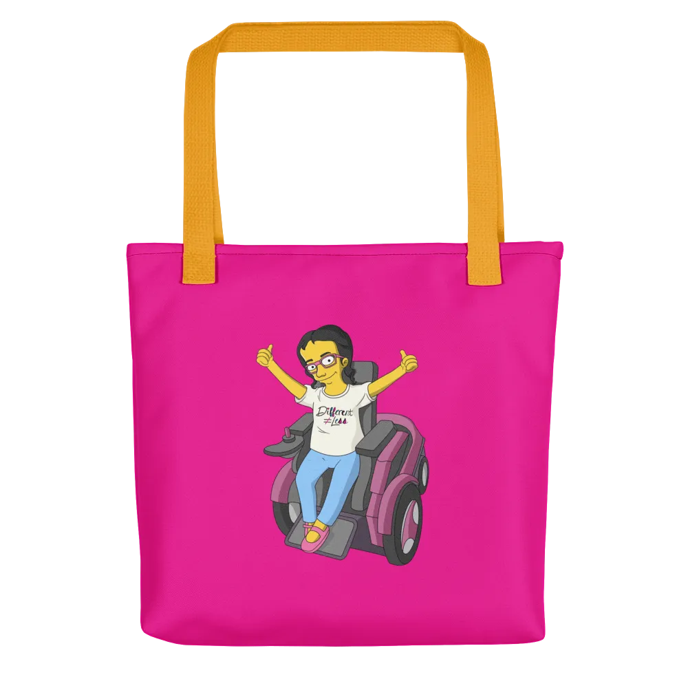 Esperanza From Raising Dion (Yellow Cartoon) D.D.N.E.L. Magenta Tote Bag