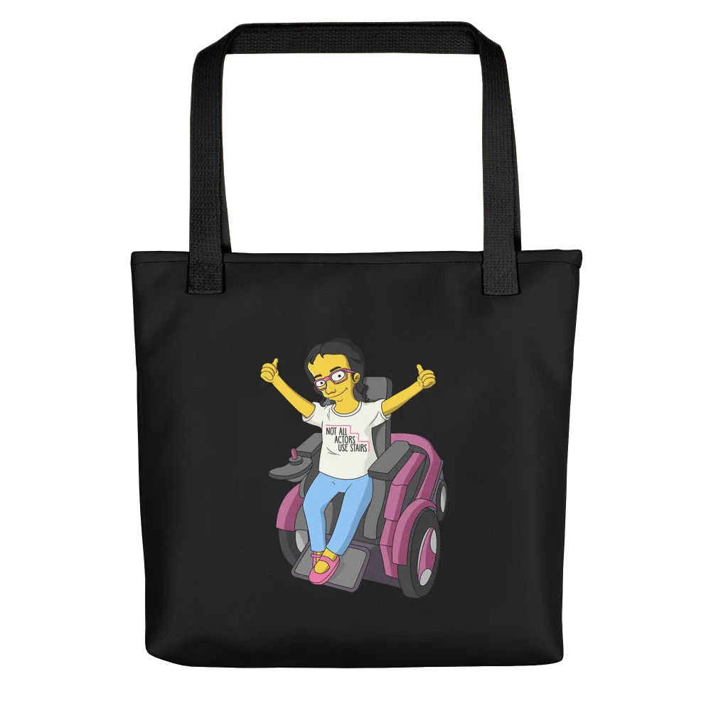 Esperanza From Raising Dion (Yellow Cartoon) Not All Actors Use Stairs Black Tote Bag