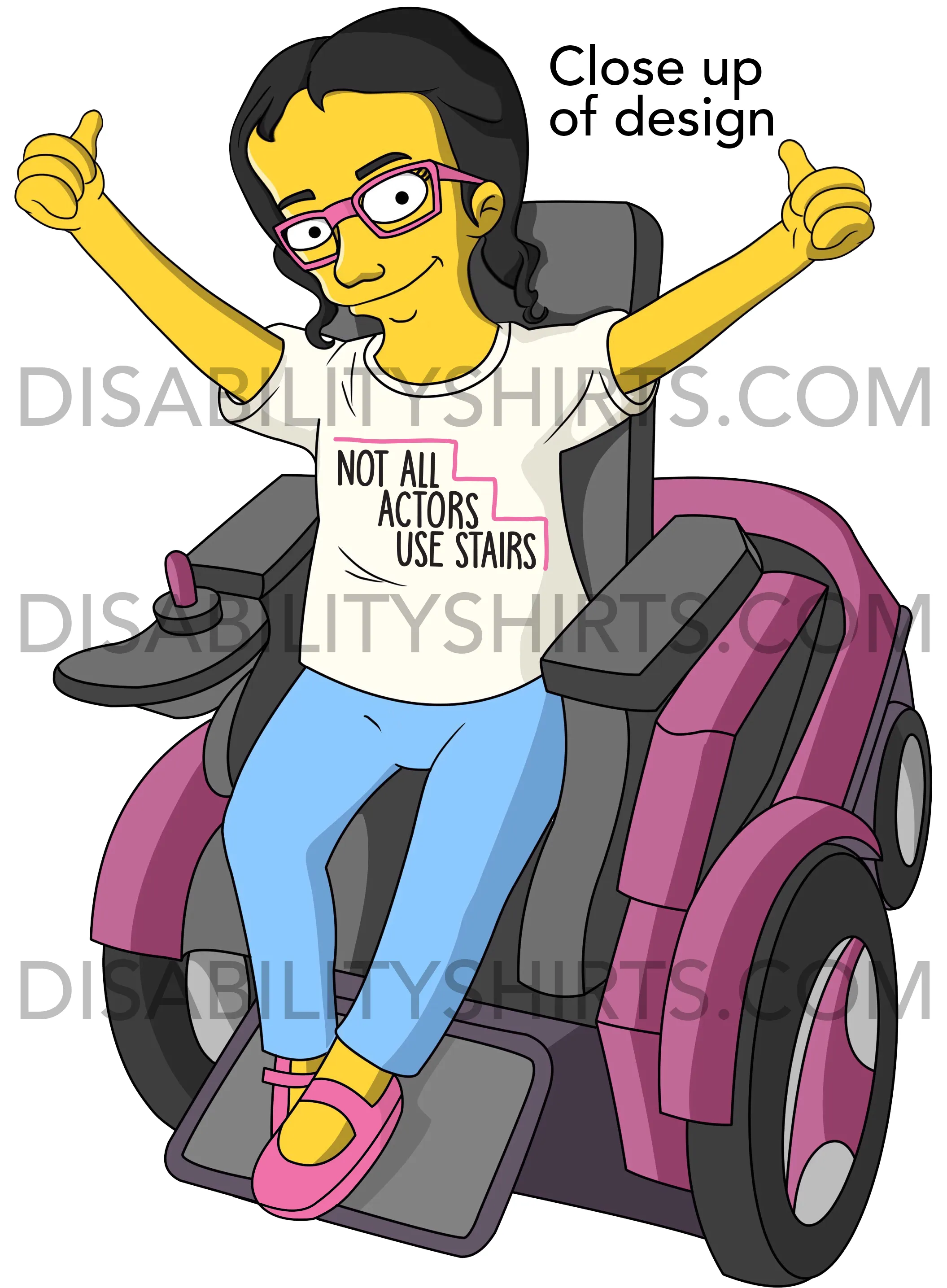 Esperanza From Raising Dion (Yellow Cartoon) Not All Actors Use Stairs Magenta Tote Bag
