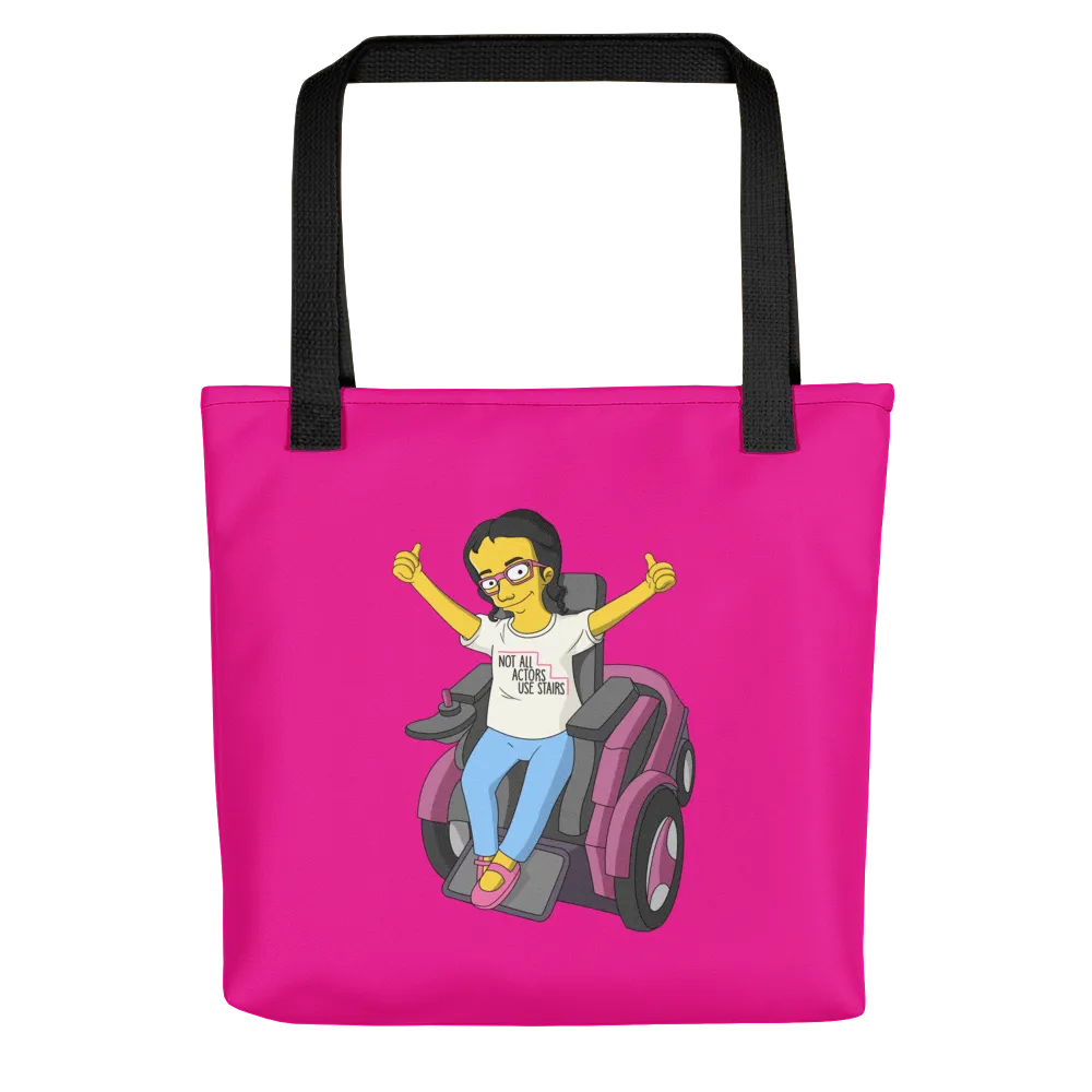 Esperanza From Raising Dion (Yellow Cartoon) Not All Actors Use Stairs Magenta Tote Bag