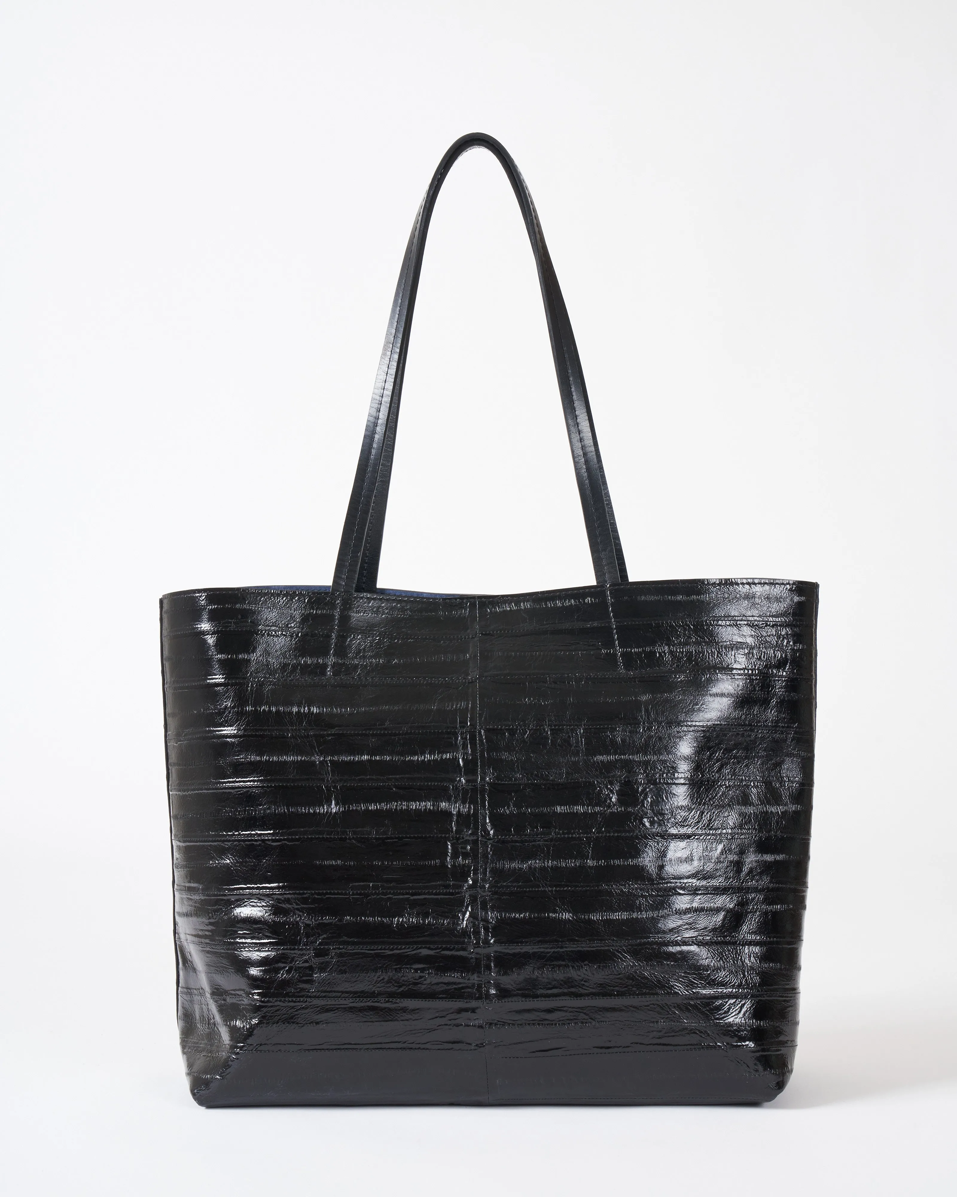 essential tote - black eel