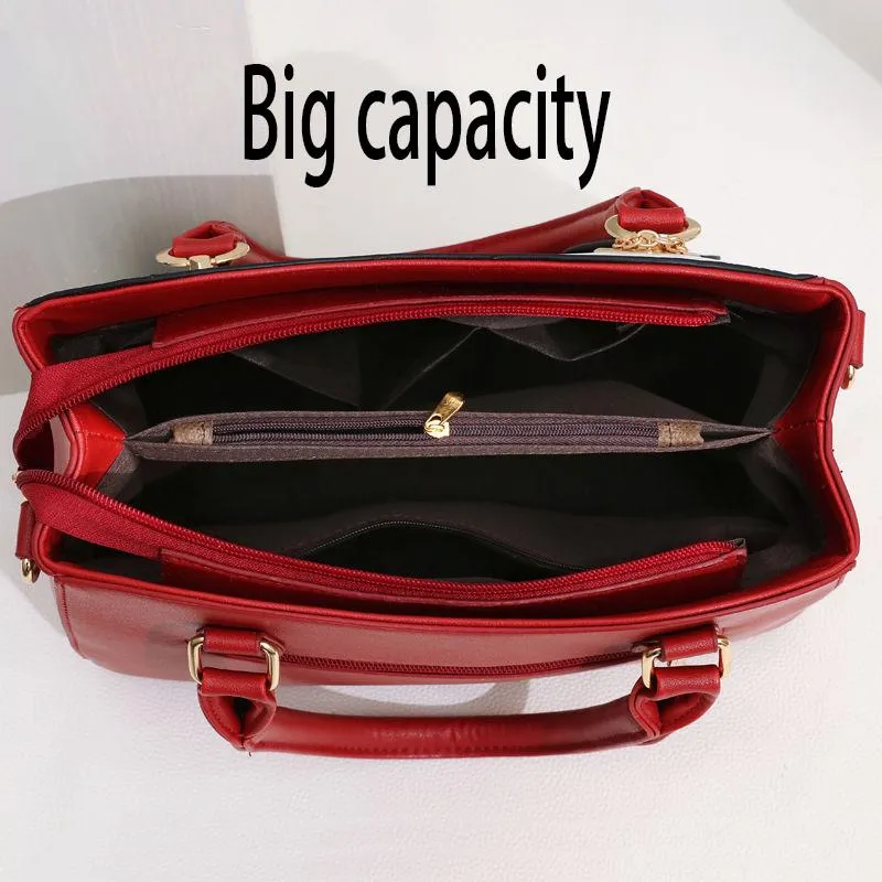 European and American style Shoulder Handbag Trendy wild Woman bag Patent leather bag Big capacity