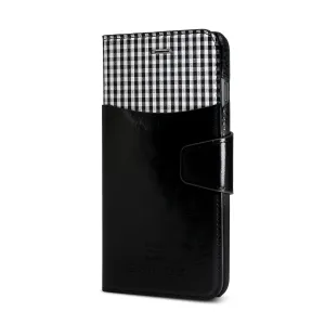 Exinoz iPhone 6S Plus Case, 100% Genuine Leather Wallet Case [BLACK] - For Apple iPhone 6 Plus and iPhone 6S Plus 5.5" Devices