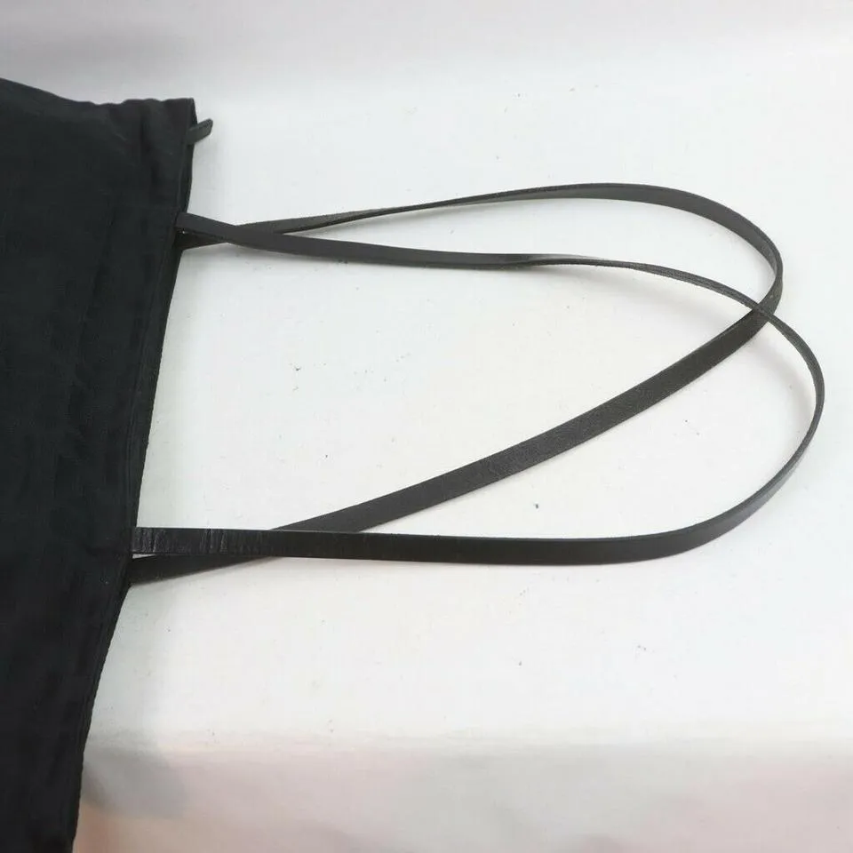 Fendi Black Monogram FF Zucca Shopper Tote Bag 863411