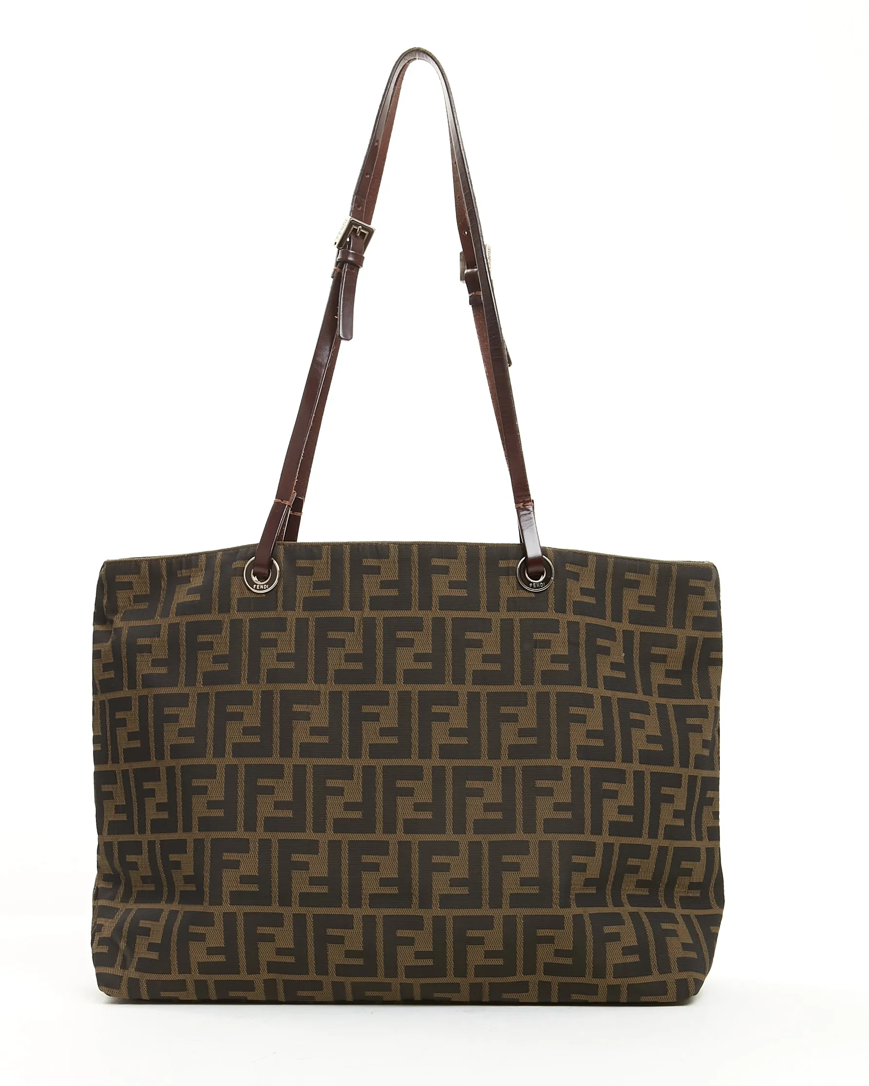Fendi Brown Zucca Print Canvas Tote Bag