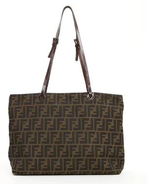Fendi Brown Zucca Print Canvas Tote Bag