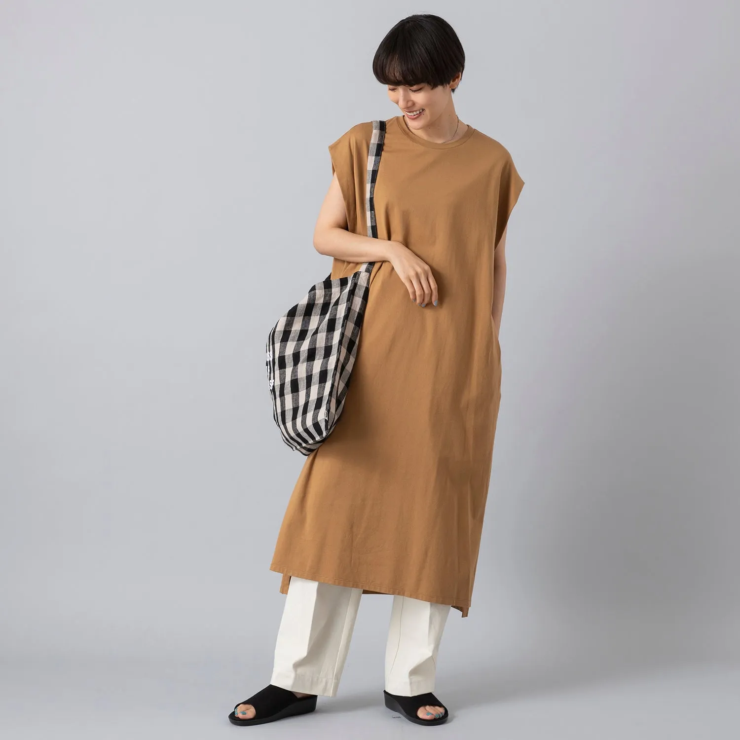 F.I.L | フィル　Linen Print Shoulder Bag