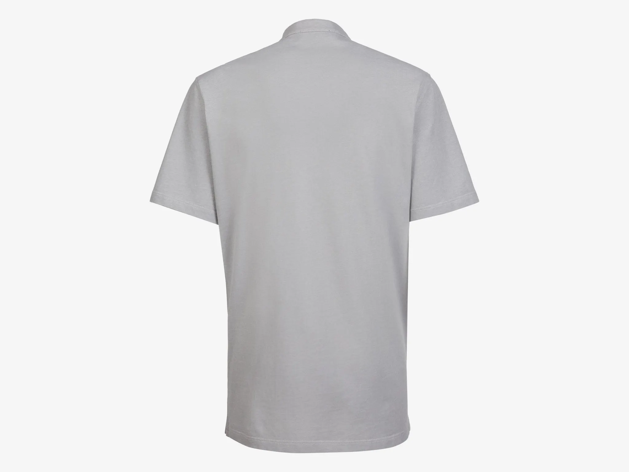 Fish Tail Short Cotton Shirt - Lead Grey