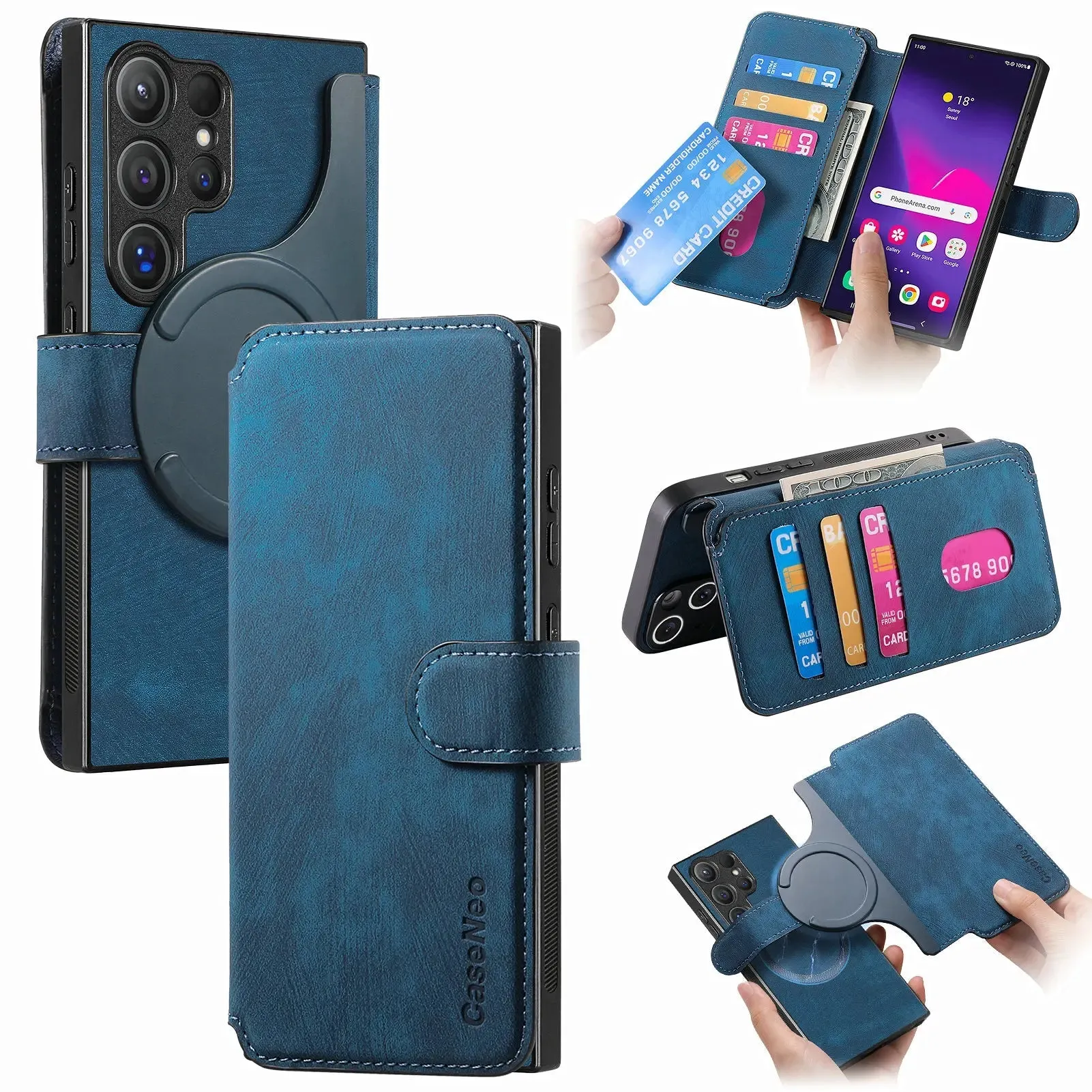Flip n Go Detachable Samsung Wallet Case
