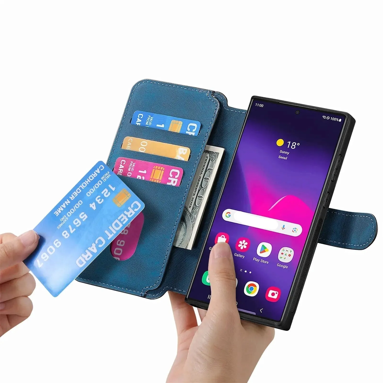 Flip n Go Detachable Samsung Wallet Case