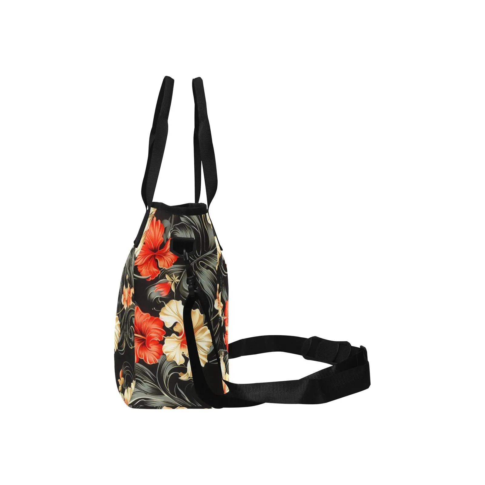 Floral Fusion Tote Bag with Shoulder Strap
