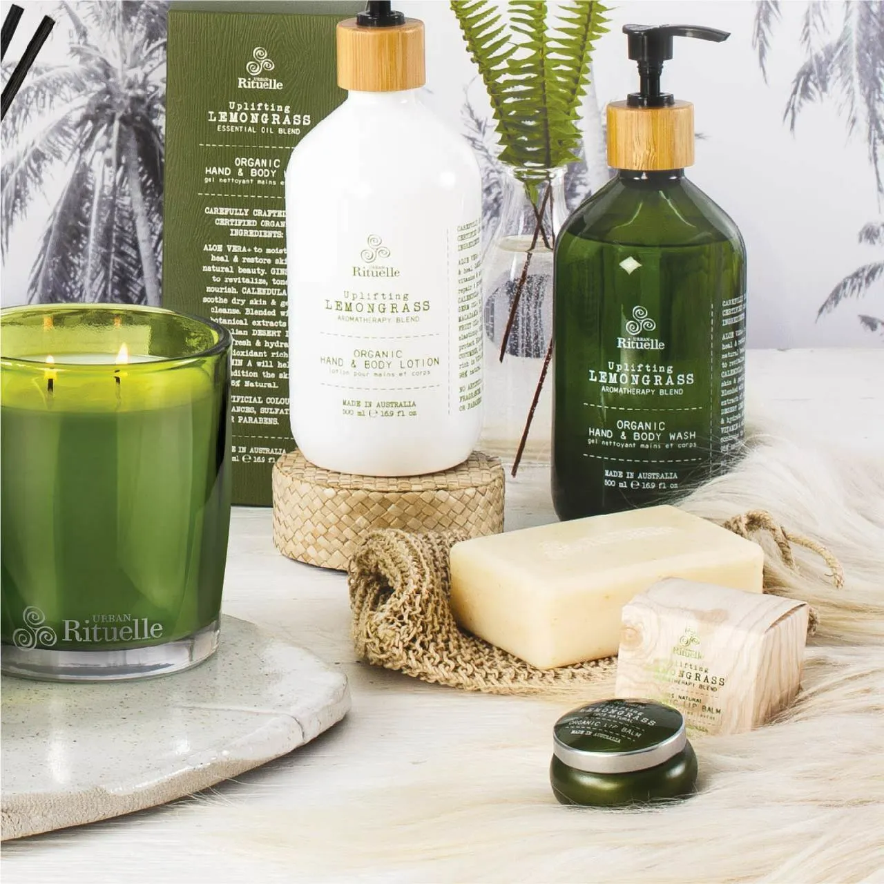 Flourish Organics Uplifting Lemongrass, Lemon Myrtle, Grapefruit & Eucalyptus Organic Hand & Body Lotion