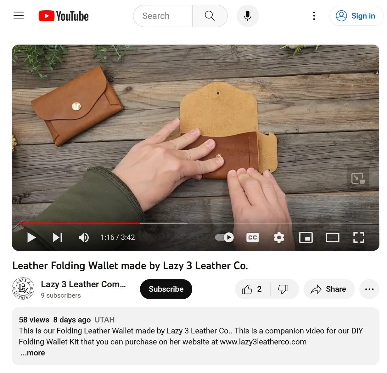 Folding Leather Wallet DIY Kit