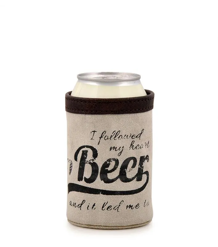 Followed My Heart Beer Canvas Can Sleeve