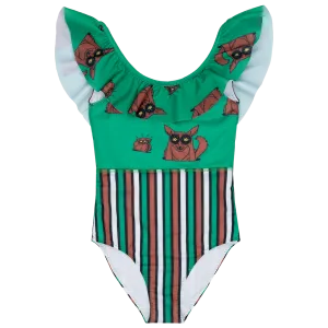 Fool's Gold Frilly Swimsuit - LAST ONE 2-3 years