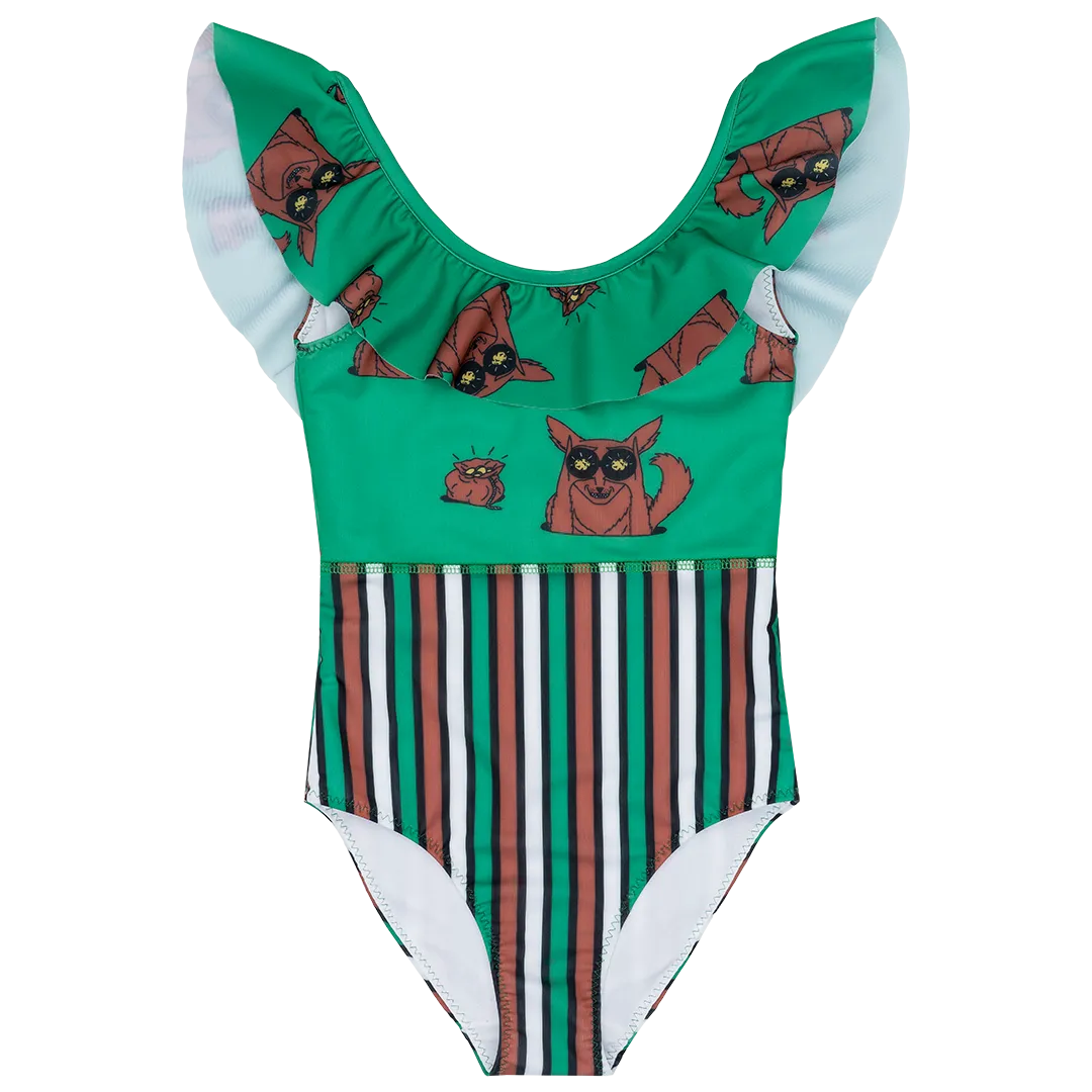 Fool's Gold Frilly Swimsuit - LAST ONE 2-3 years