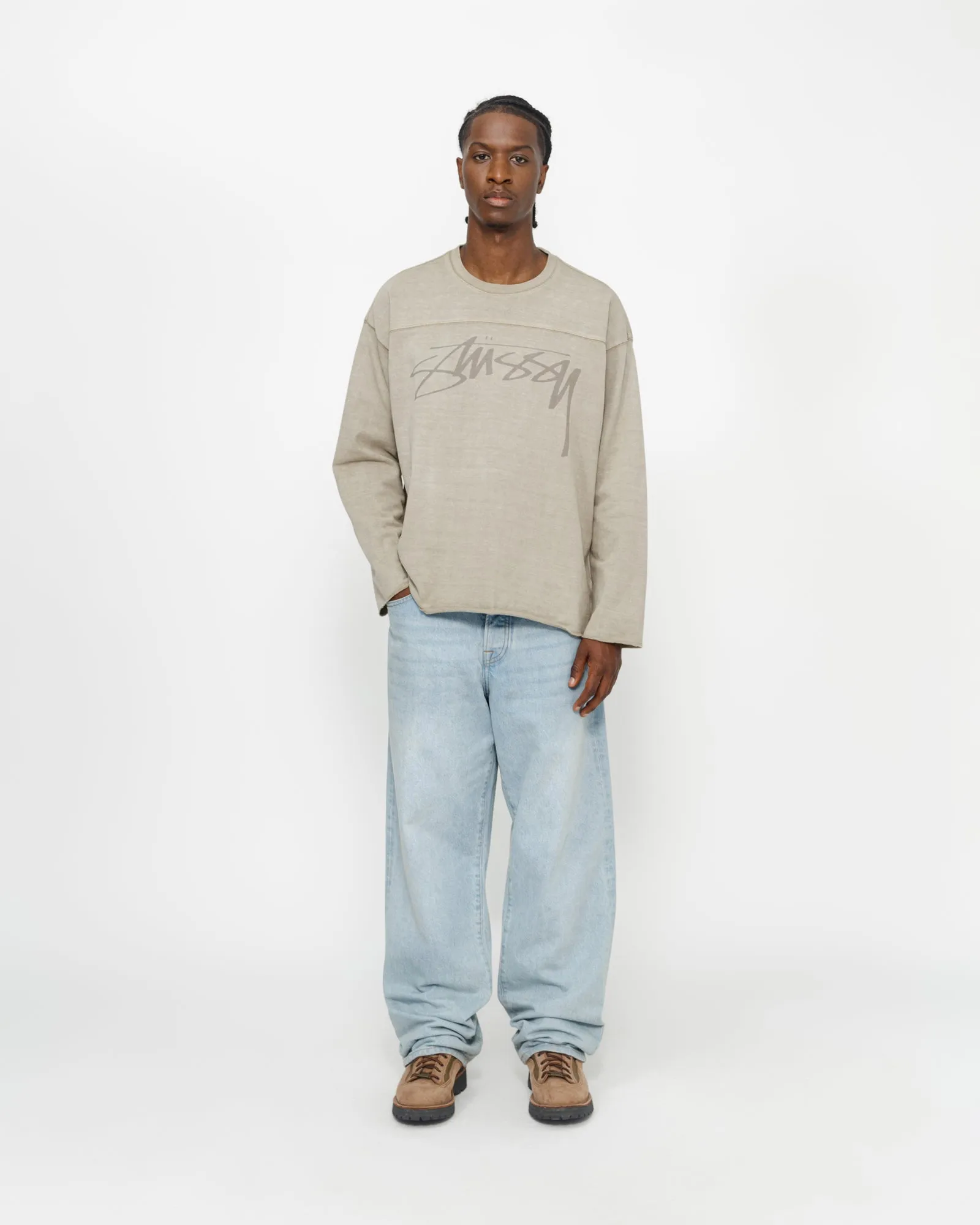 FOOTBALL CREW PIGMENT DYED COTTON