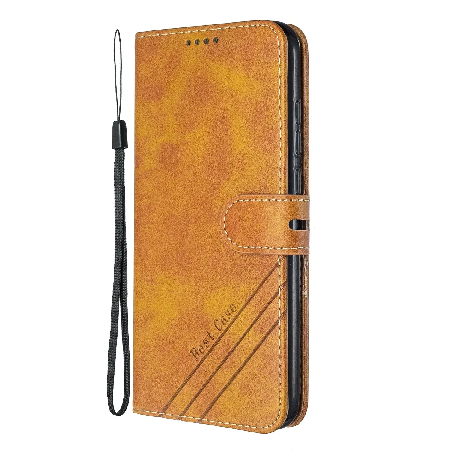 For Redmi Note 8T/Redmi 8/Redmi 8A Case Soft Leather Cover with Denim Texture Precise Cutouts Wallet Design Buckle Closure Smartphone Shell  blue