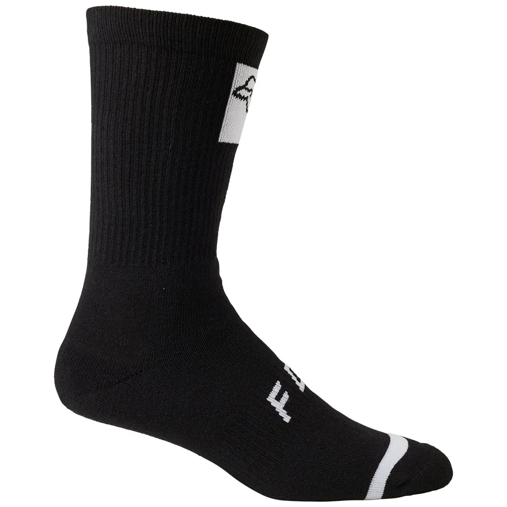 Fox 8 Inch Defend Crew Socks - Black