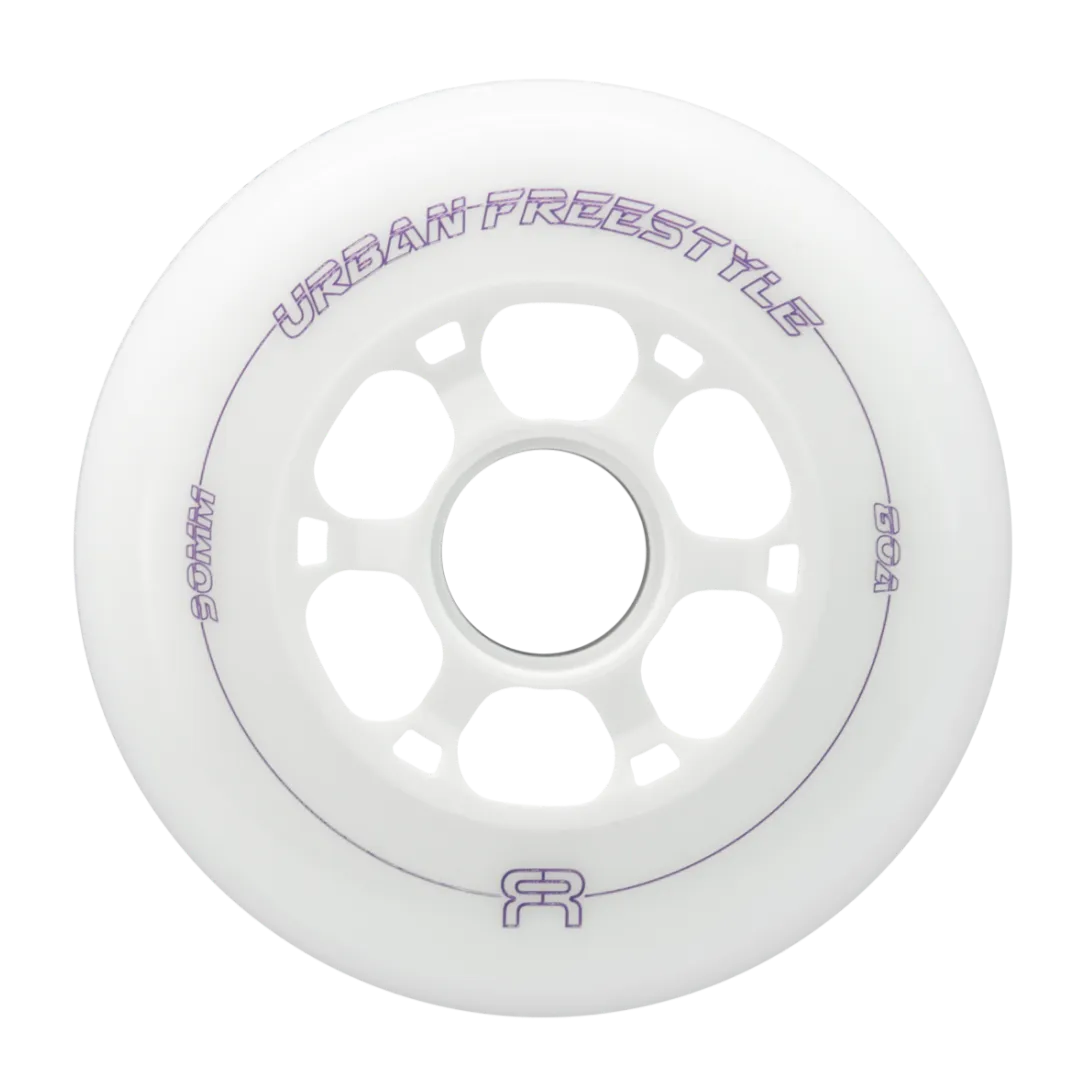 FR Urban Freestyle Wheels 90mm/80A - White (4 Pack)