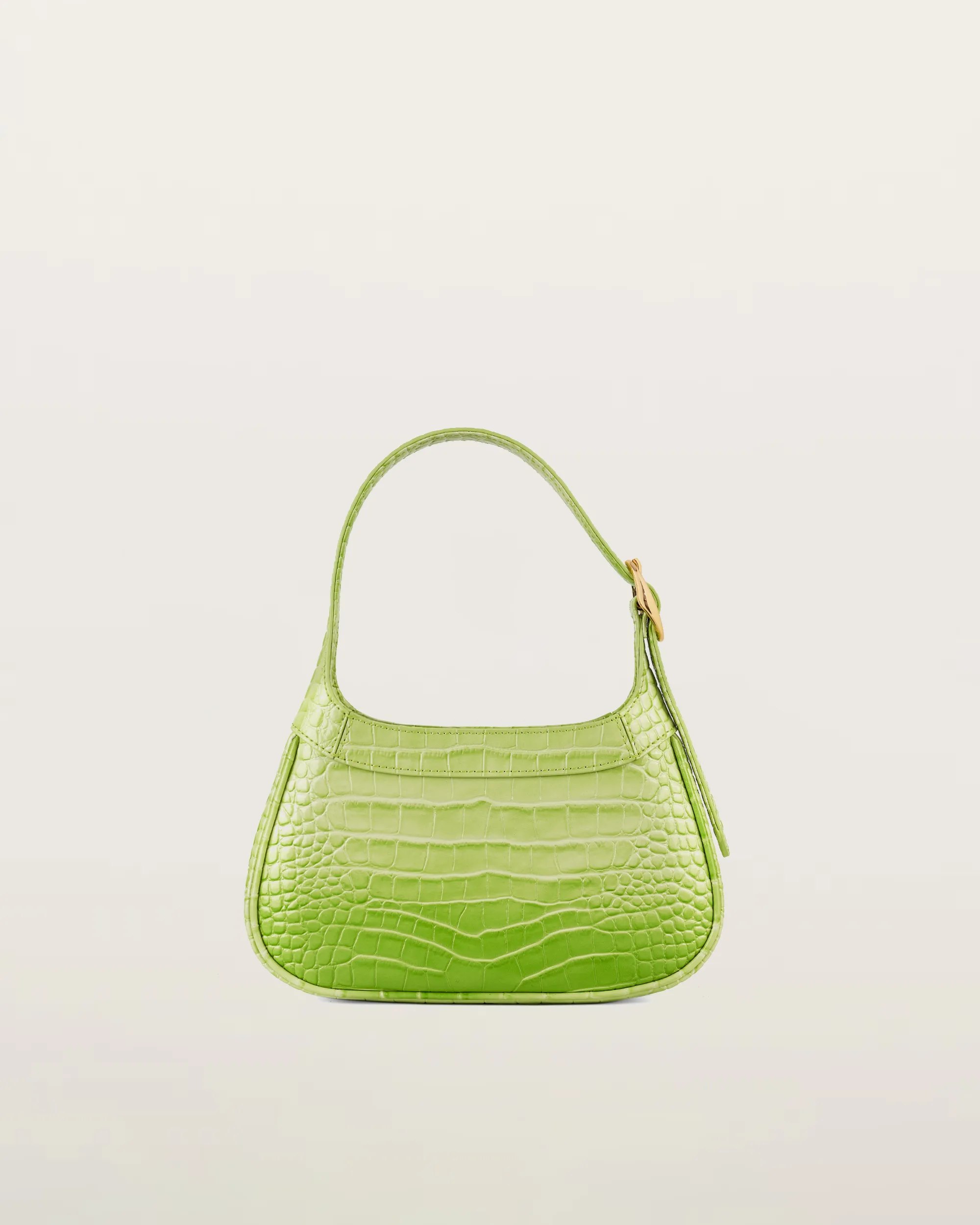 Freya Gradient Croc Shoulder Bag - Green