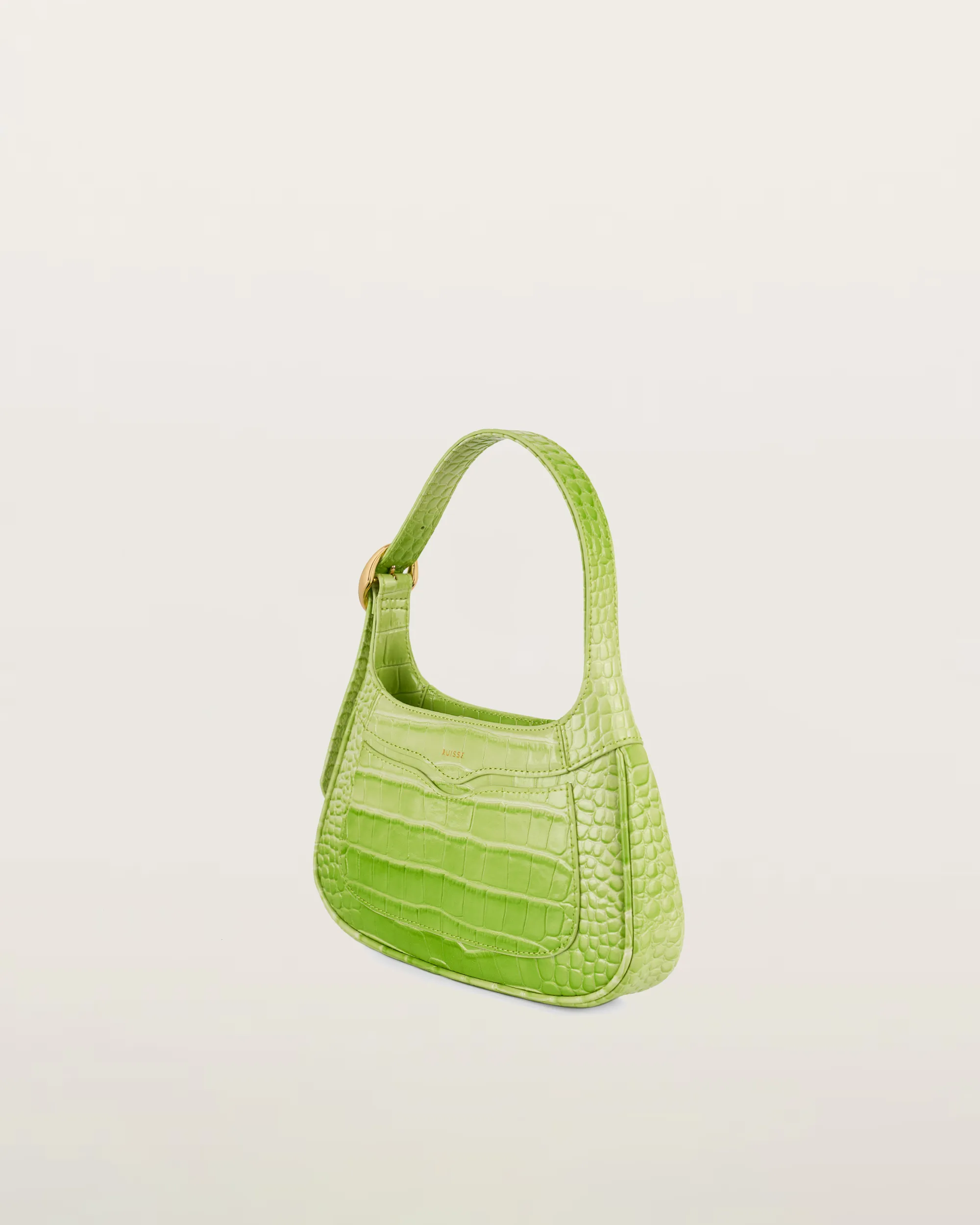 Freya Gradient Croc Shoulder Bag - Green