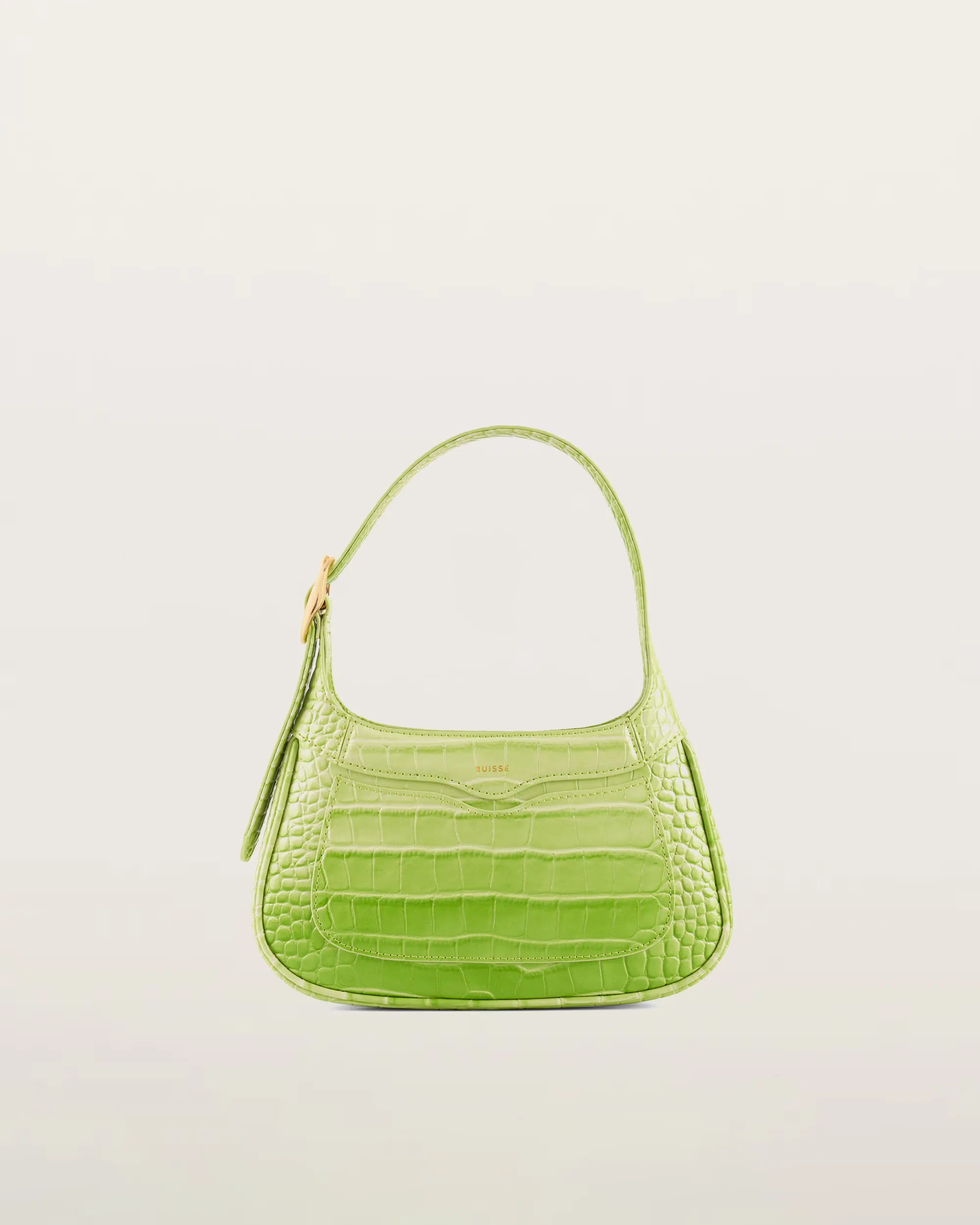 Freya Gradient Croc Shoulder Bag - Green