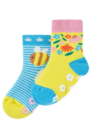 Frugi Bumblebee Grippy Socks 2 Pack