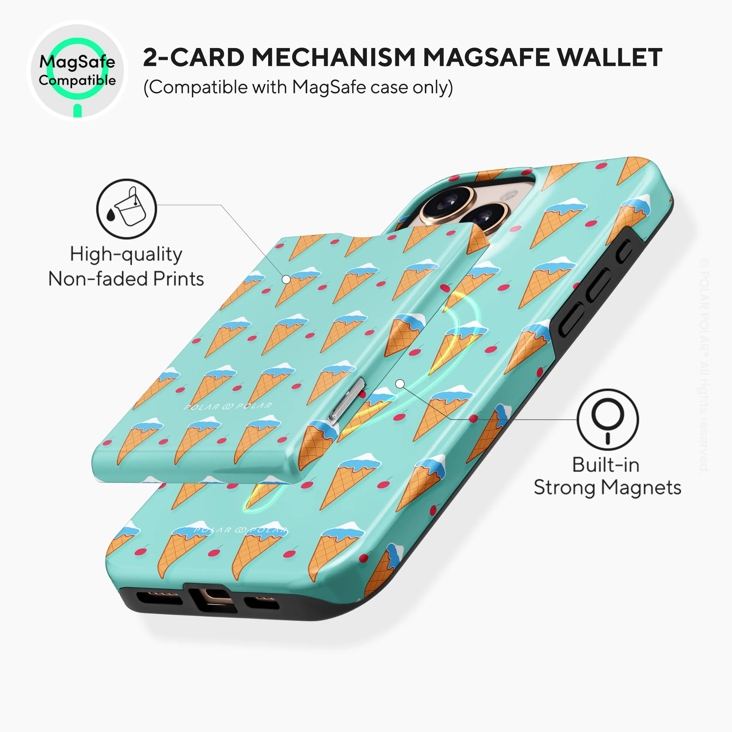 Fujisan Lake Blue Ice Cream MagSafe Wallet
