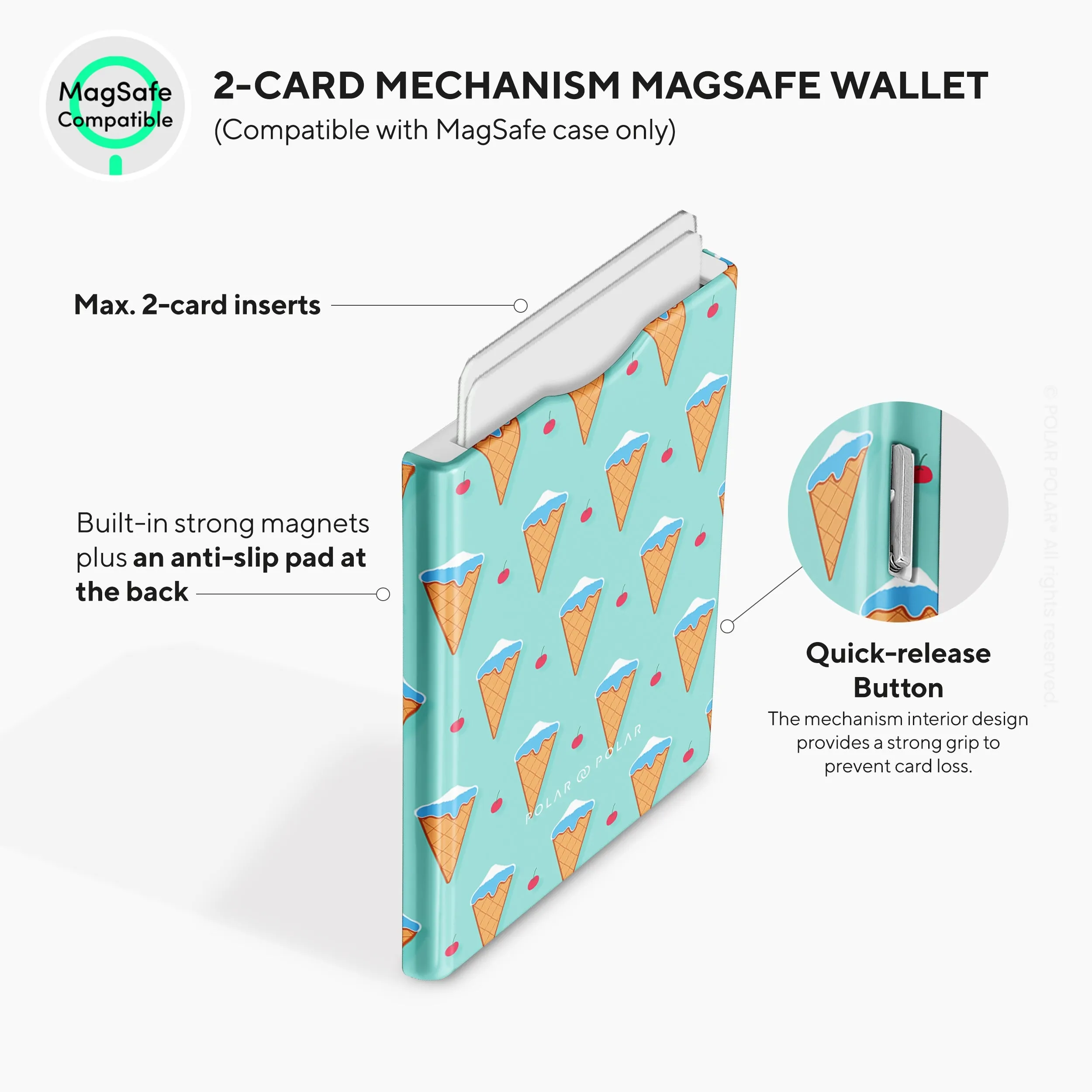 Fujisan Lake Blue Ice Cream MagSafe Wallet