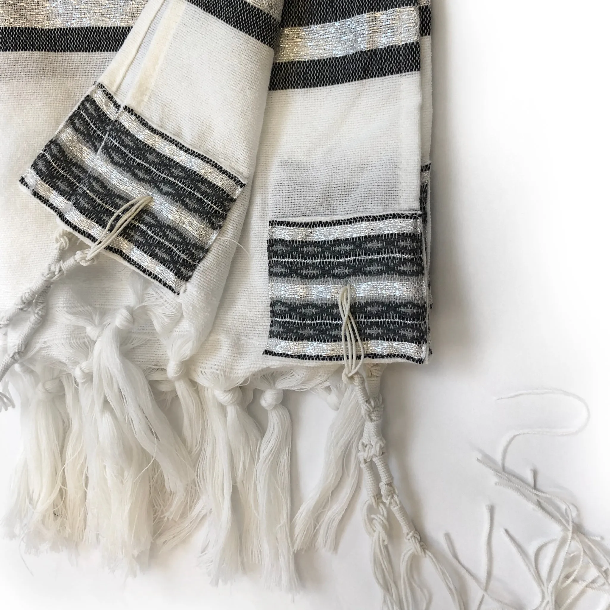 Gabrieli Premium - Wool Tallit - Gray & Silver