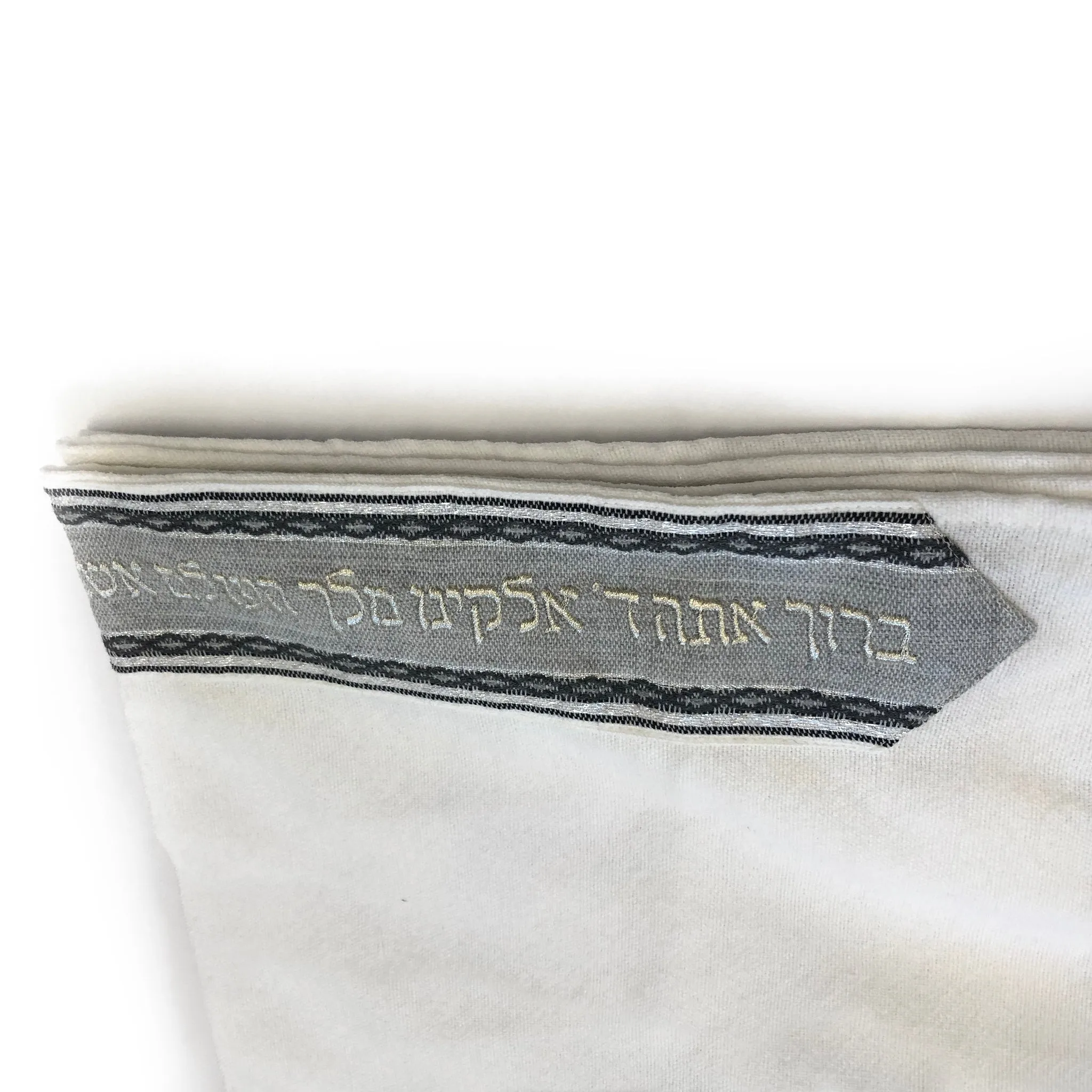 Gabrieli Premium - Wool Tallit - Gray & Silver