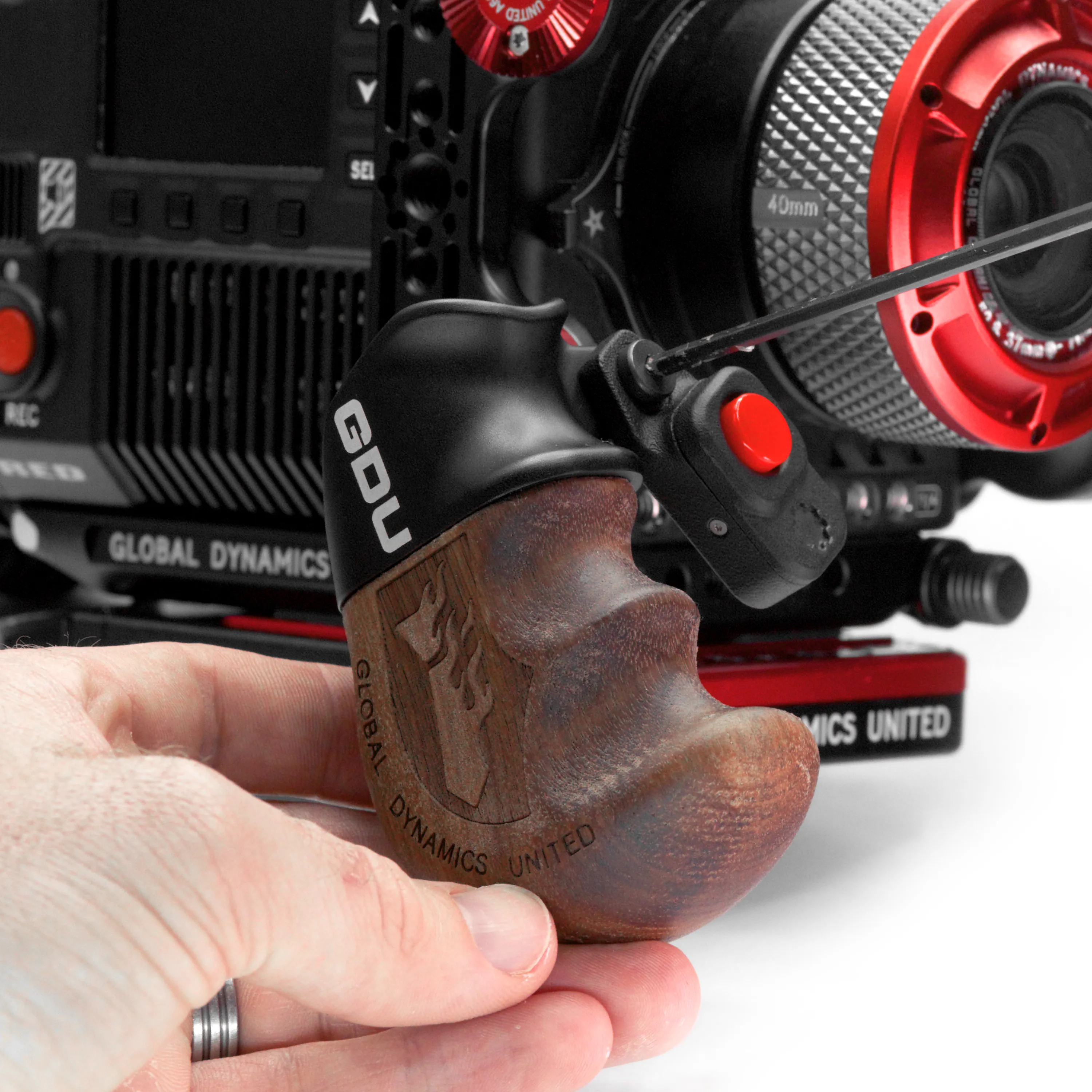 GDU Quantum Rosette Handle (Stubby, Walnut)