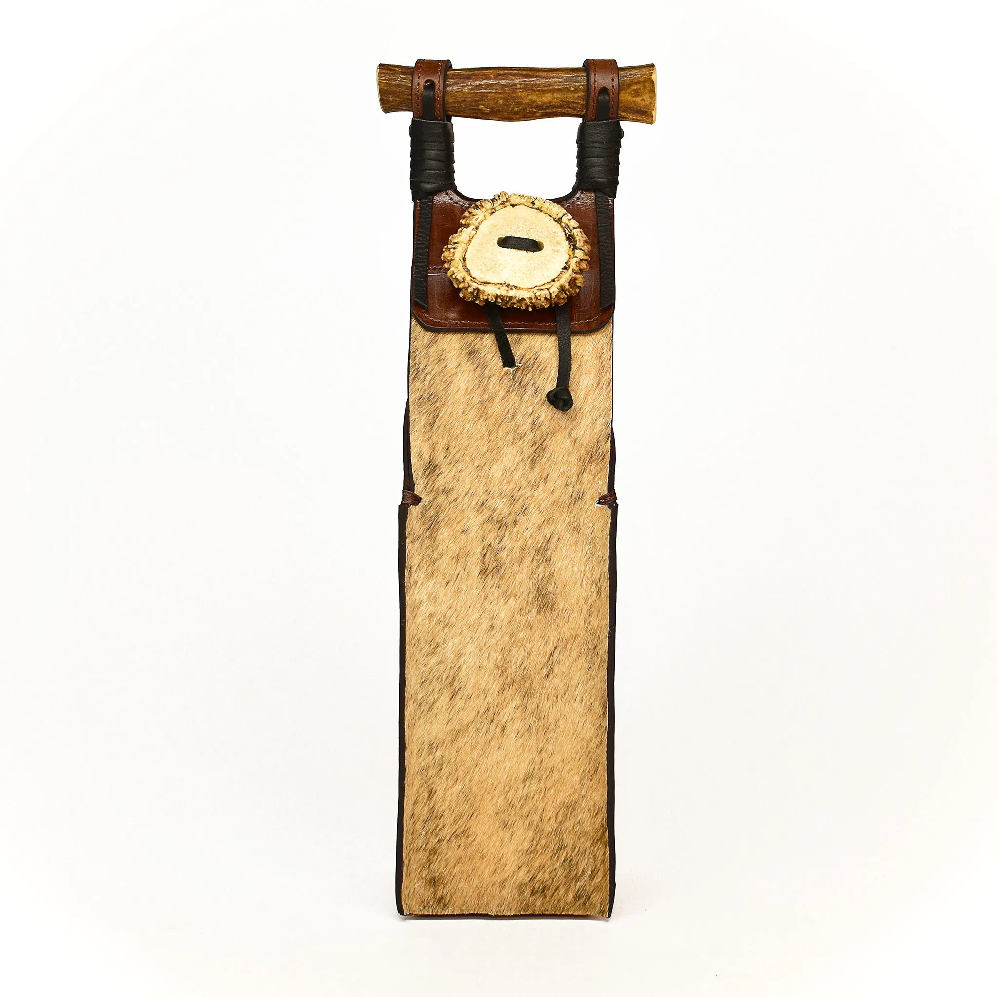 Genuine Cowhide Leather Wine Tote - The Sunset Peak III