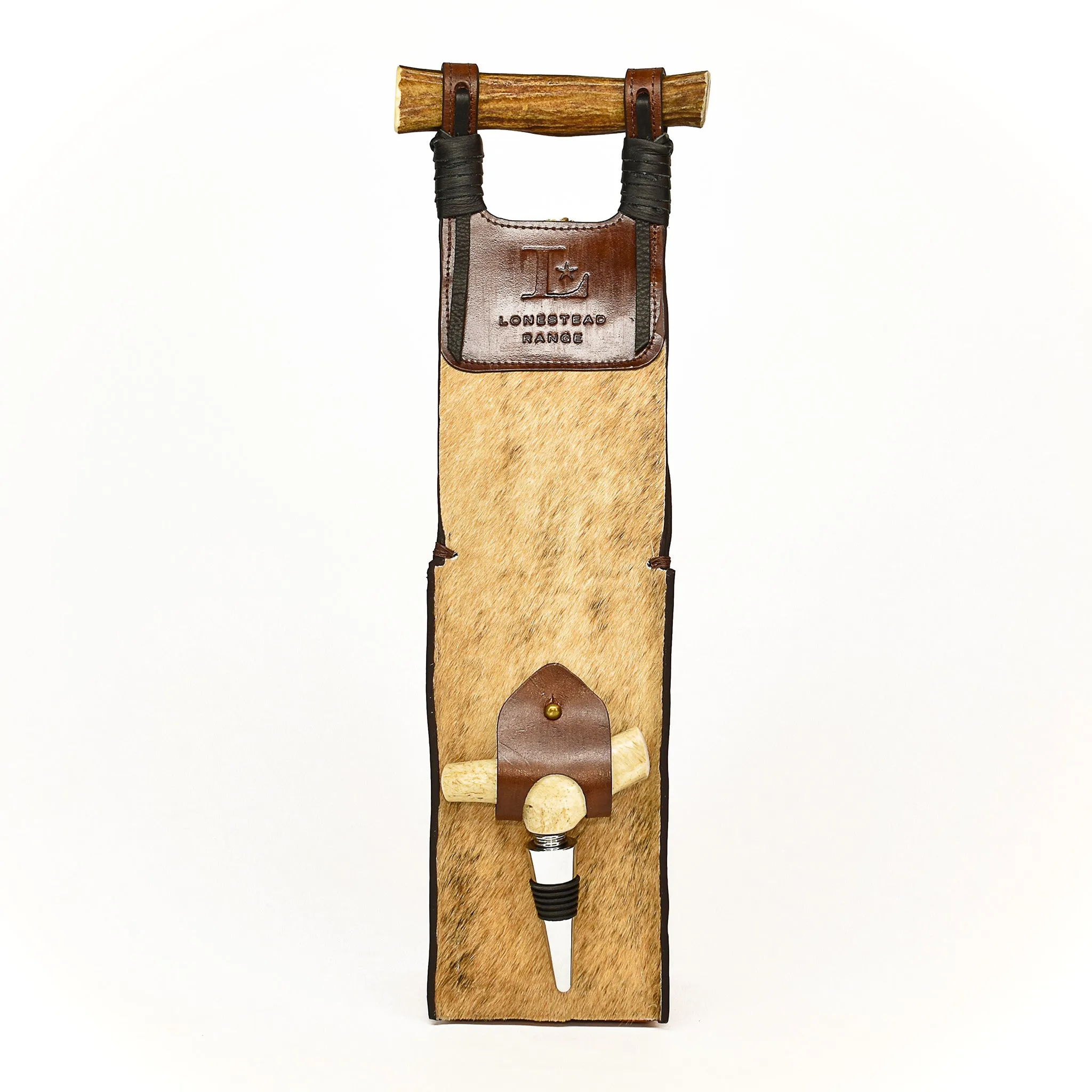 Genuine Cowhide Leather Wine Tote - The Sunset Peak III