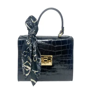 German Fuentes Handbag Scarf Black