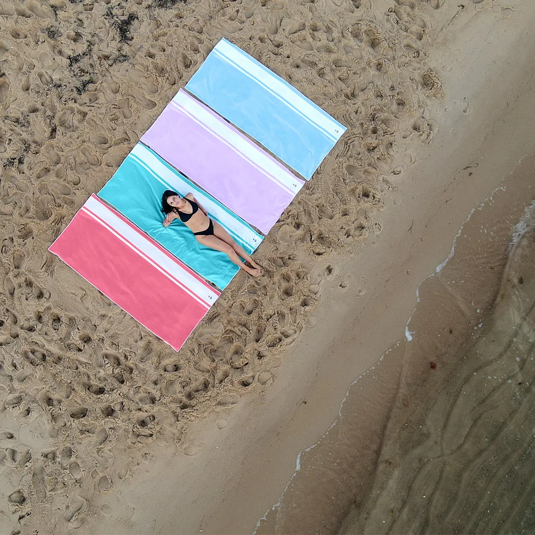 Giant Lightweight Quick Dry Beach Towel With Pockets - Perfect Travel Gift
