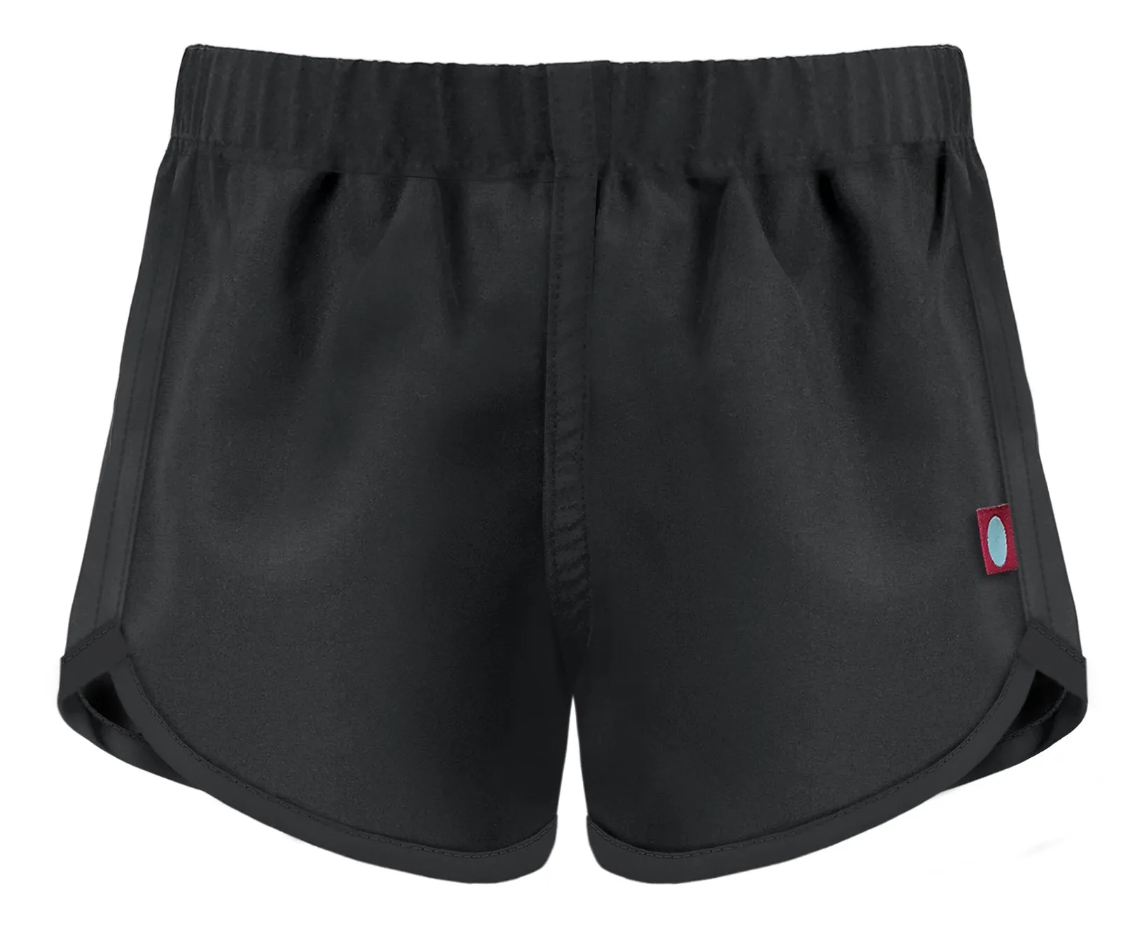 Girls UPF 50  Swim/Camp Board Short | Black w. Matching Trim