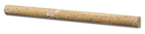 Gold / Yellow 1 X 12 Travertine Bullnose Pencil Liner Trim