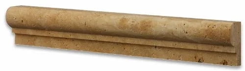 Gold (Yellow) Travertine 2 X 12 OG-1 Chair Rail Trim, Honed - 4" Sample