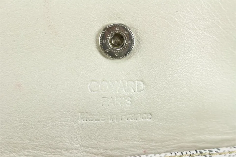 Goyard Large White Chevron St Louis GM Tote with Pouch 99gy516s