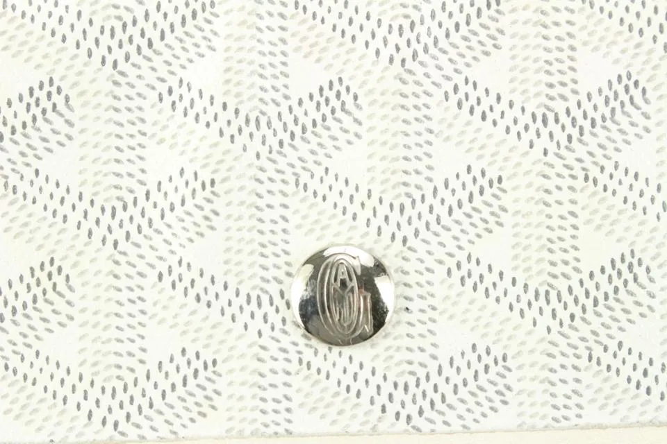 Goyard Large White Chevron St Louis GM Tote with Pouch 99gy516s