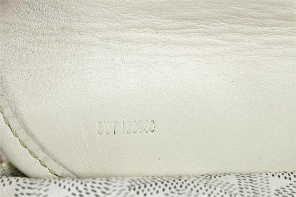 Goyard Large White Chevron St Louis GM Tote with Pouch 99gy516s