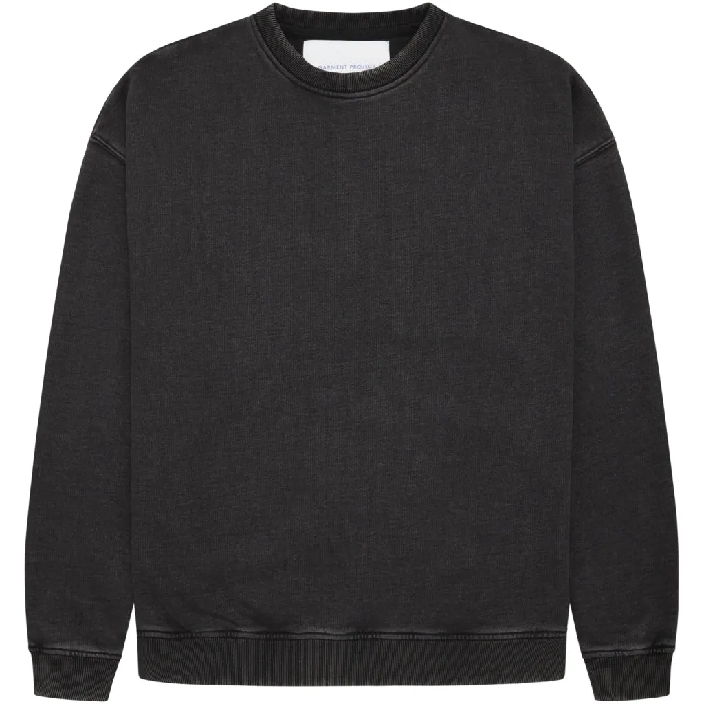 GP Drop Shoulder Crew Neck Sweat - Acid Black