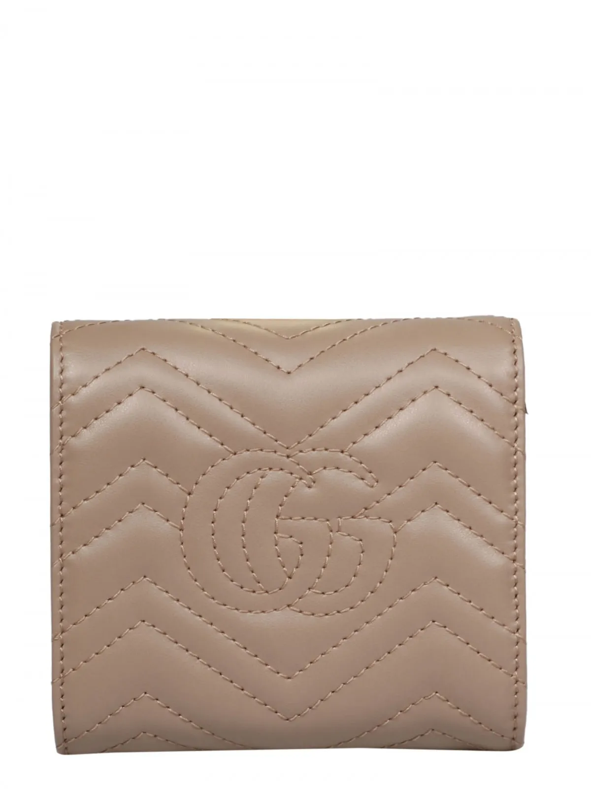 Gucci Chevron Marmont Wallet in Dusty Rose