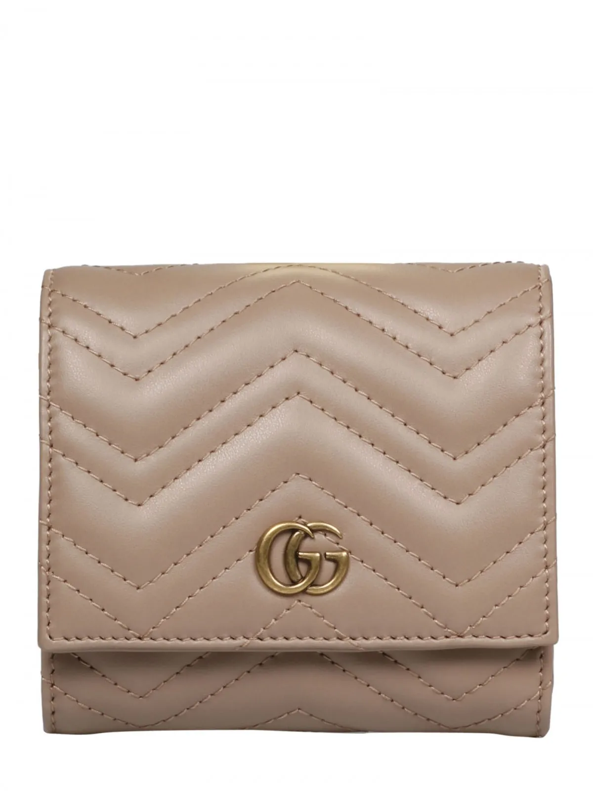 Gucci Chevron Marmont Wallet in Dusty Rose