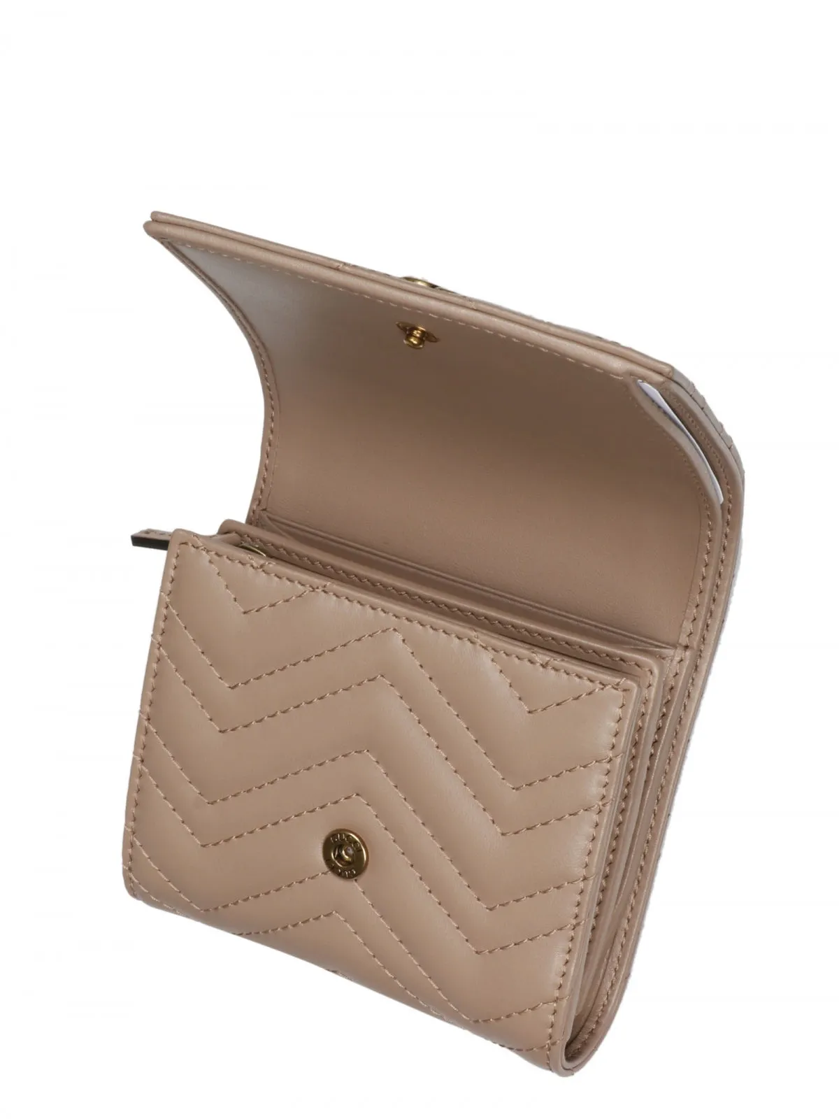 Gucci Chevron Marmont Wallet in Dusty Rose