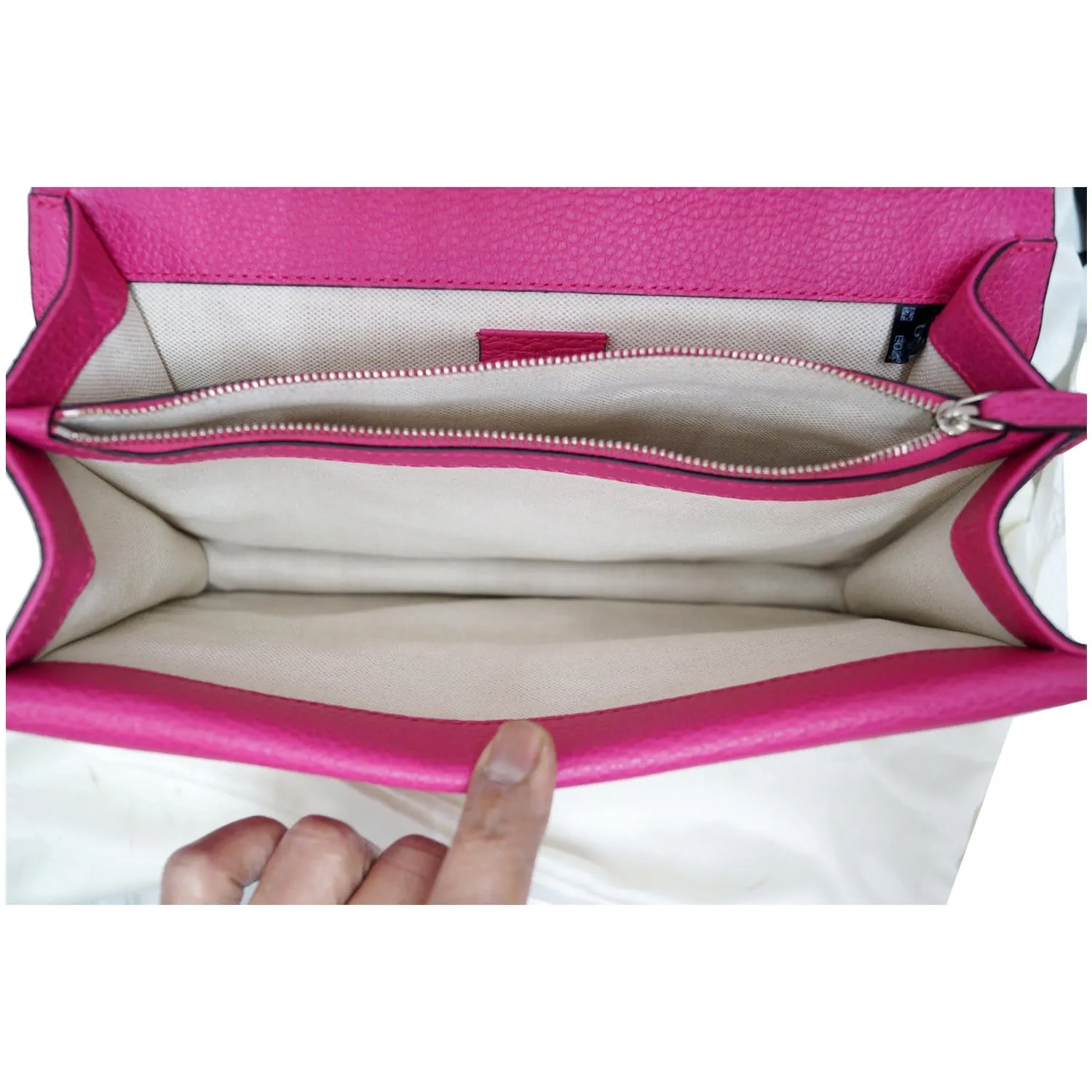 GUCCI Dionysus Guccify Grained Leather Shoulder Bag Pink