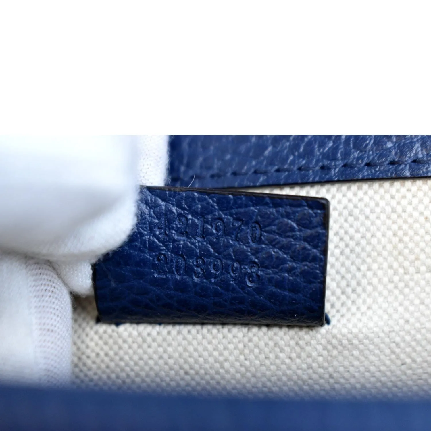 GUCCI Dionysus Mini Leather Crossbody Bag Blue 421970